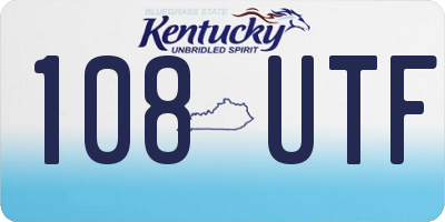 KY license plate 108UTF