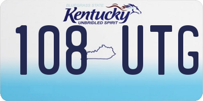 KY license plate 108UTG