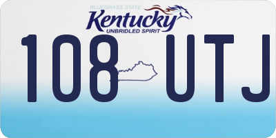 KY license plate 108UTJ
