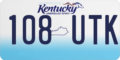 KY license plate 108UTK