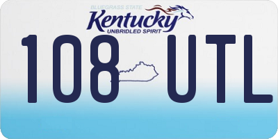 KY license plate 108UTL