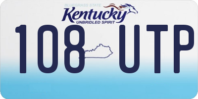 KY license plate 108UTP