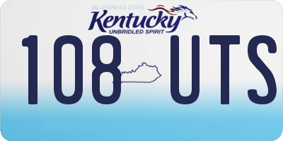 KY license plate 108UTS