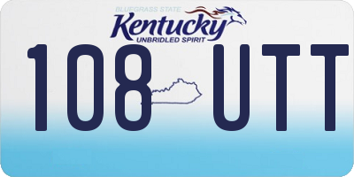 KY license plate 108UTT