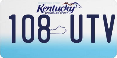 KY license plate 108UTV