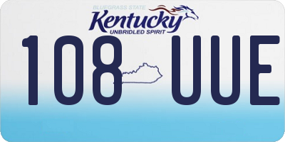 KY license plate 108UUE