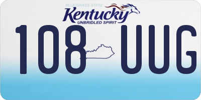 KY license plate 108UUG