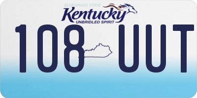 KY license plate 108UUT