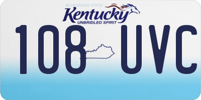 KY license plate 108UVC