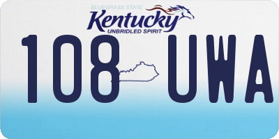 KY license plate 108UWA
