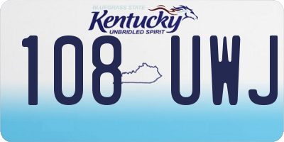 KY license plate 108UWJ