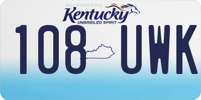 KY license plate 108UWK
