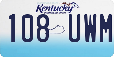 KY license plate 108UWM