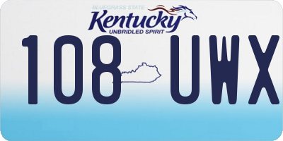 KY license plate 108UWX