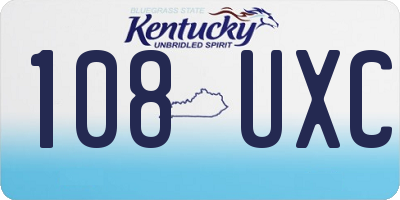 KY license plate 108UXC