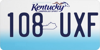 KY license plate 108UXF