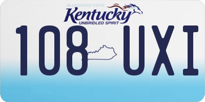 KY license plate 108UXI