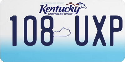 KY license plate 108UXP