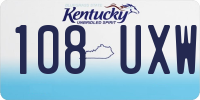 KY license plate 108UXW
