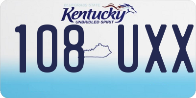 KY license plate 108UXX