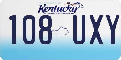 KY license plate 108UXY