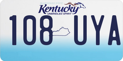 KY license plate 108UYA