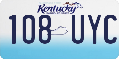 KY license plate 108UYC