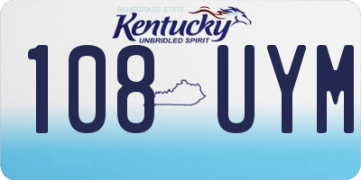 KY license plate 108UYM