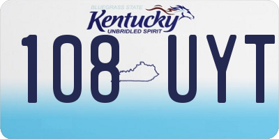 KY license plate 108UYT
