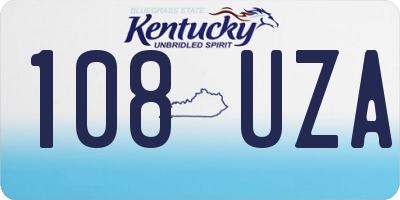 KY license plate 108UZA