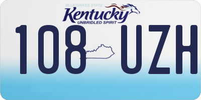 KY license plate 108UZH