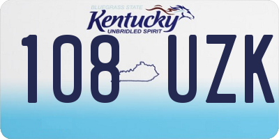 KY license plate 108UZK