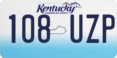 KY license plate 108UZP