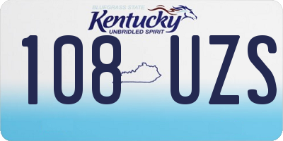 KY license plate 108UZS