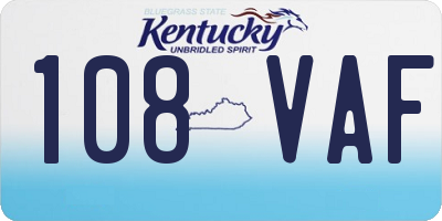 KY license plate 108VAF