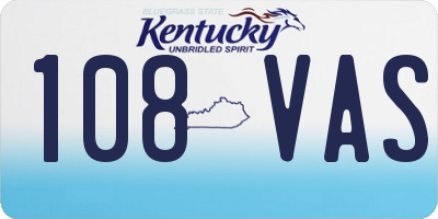 KY license plate 108VAS