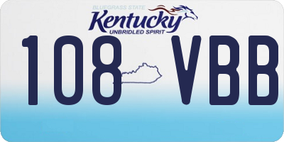 KY license plate 108VBB