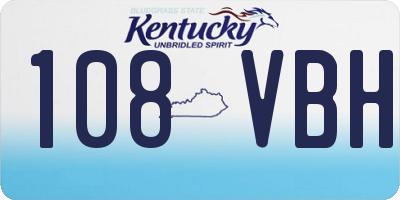 KY license plate 108VBH
