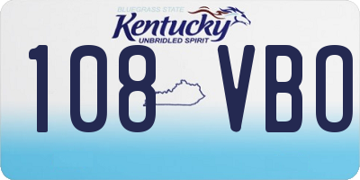 KY license plate 108VBO