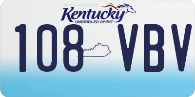 KY license plate 108VBV