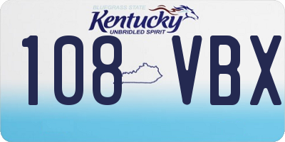 KY license plate 108VBX