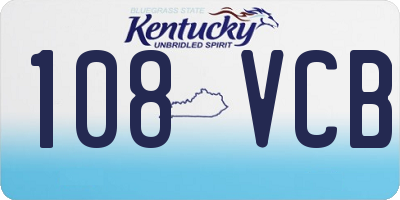 KY license plate 108VCB