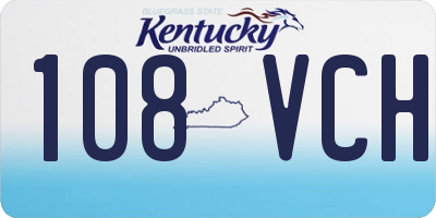 KY license plate 108VCH