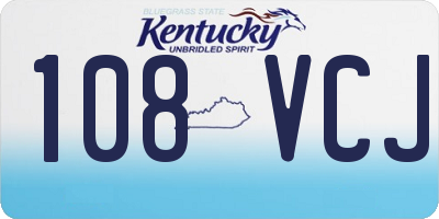 KY license plate 108VCJ