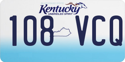 KY license plate 108VCQ
