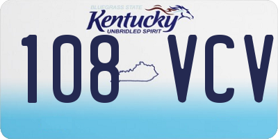KY license plate 108VCV