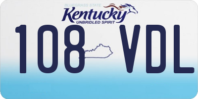 KY license plate 108VDL