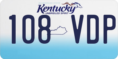 KY license plate 108VDP