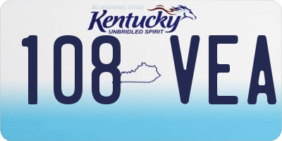 KY license plate 108VEA