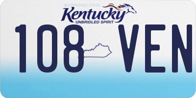 KY license plate 108VEN